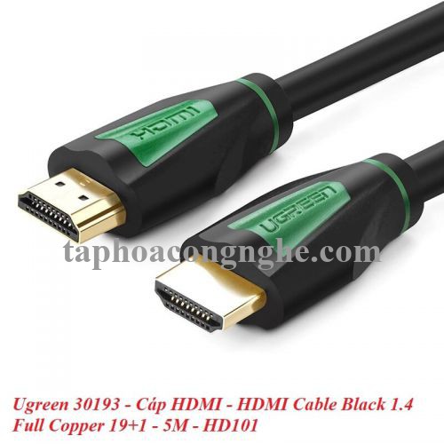 Ugreen 30193 5M màu Đen Cáp tín hiệu HDMI chuẩn 1.4 hỗ trợ phân giải 4K * 2K HD116 30030193